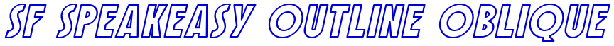 SF Speakeasy Outline Oblique フォント